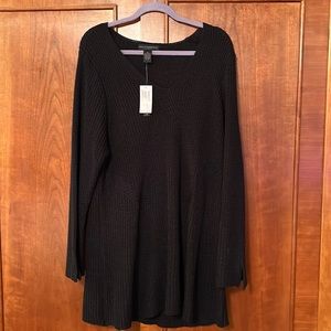 Grace Elements woman black acrylic sweater. Size 3X.